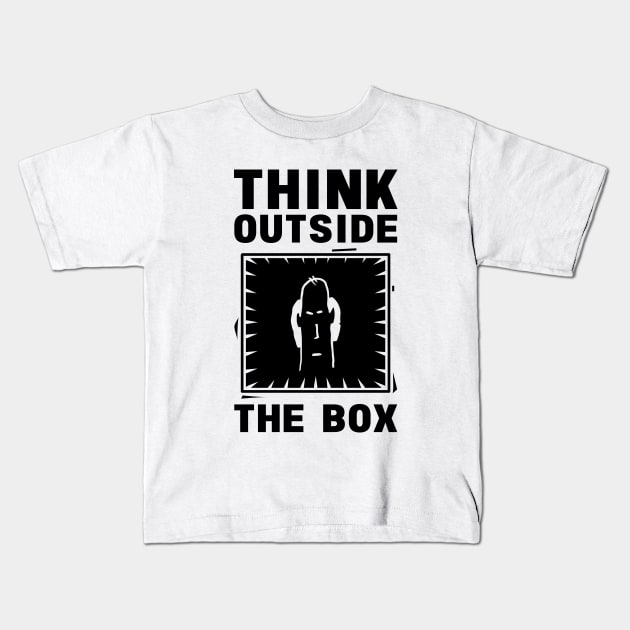 THINK OUTSIDE THE BOX Kids T-Shirt by TheCreatedLight